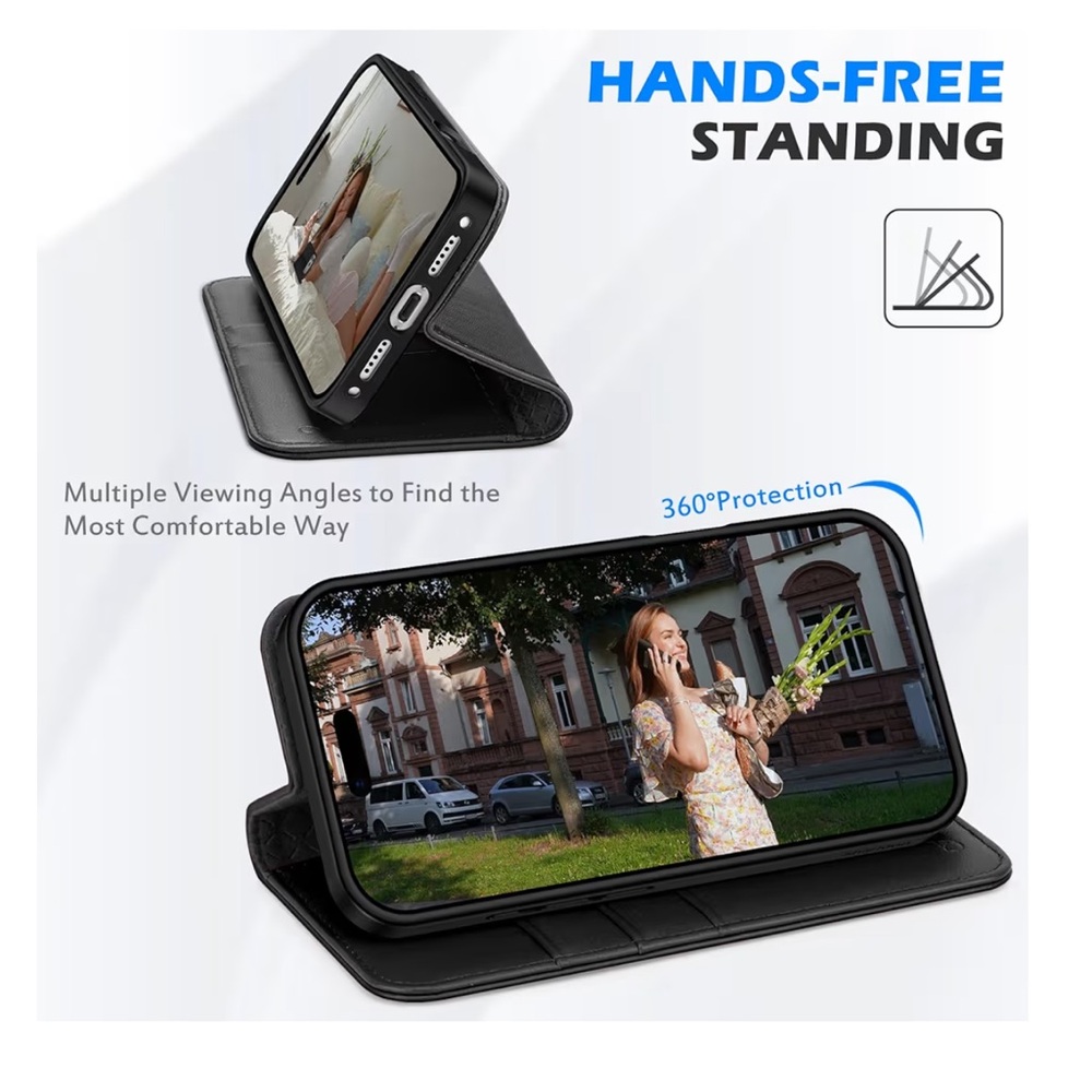 IPhone 17 pro max Wallet Case - Black - Picture 4 of 12